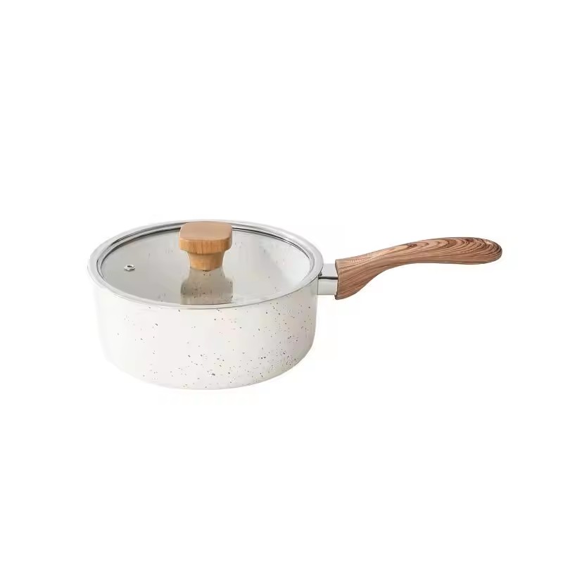 Sınır ötesi Japon tarzı kızartma tenceresi ev pirinç taşı yapışmaz kar düz süt tenceresi çift amaçlı anlık erişte tenceresi