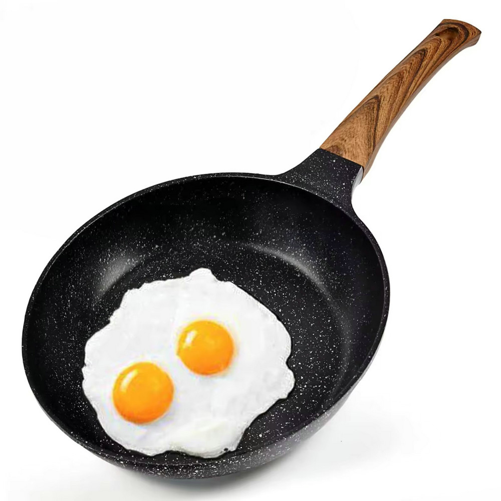 Özel logo yapışmaz alüminyum alaşımlı indüksiyon kızartma tavası yumurta tavası omlet tavaları