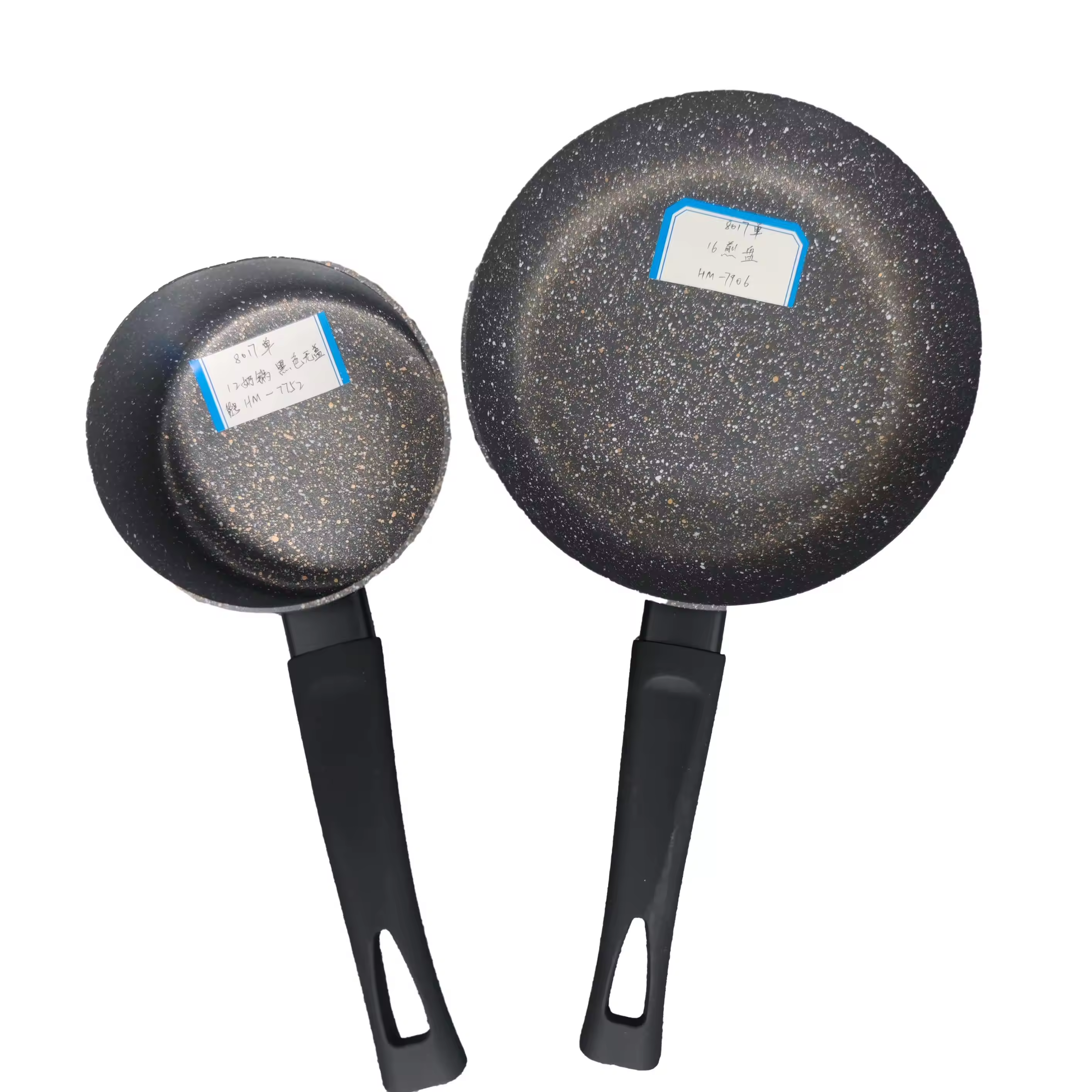 Özel logo yapışmaz alüminyum granit kızartma tavası çorba tenceresi setleri